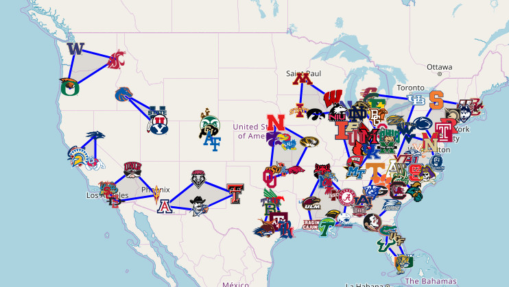 Cfb Realignment Map In Which We Break Our Silence on Conference Realignment | JMU Sports Blog
